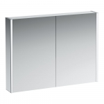 Veidrodinė spintelė Laufen FRAME 25, 1000x150x750 mm, 2 dvipusio veidrodžio durelės, 2 LED šviestuvai, be el. lizdo, spalva - balta blizgi 